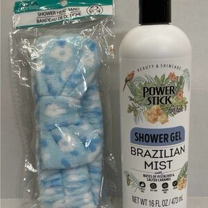 Brazilian Mist Shower Gel with Blue Shower Headband NWT